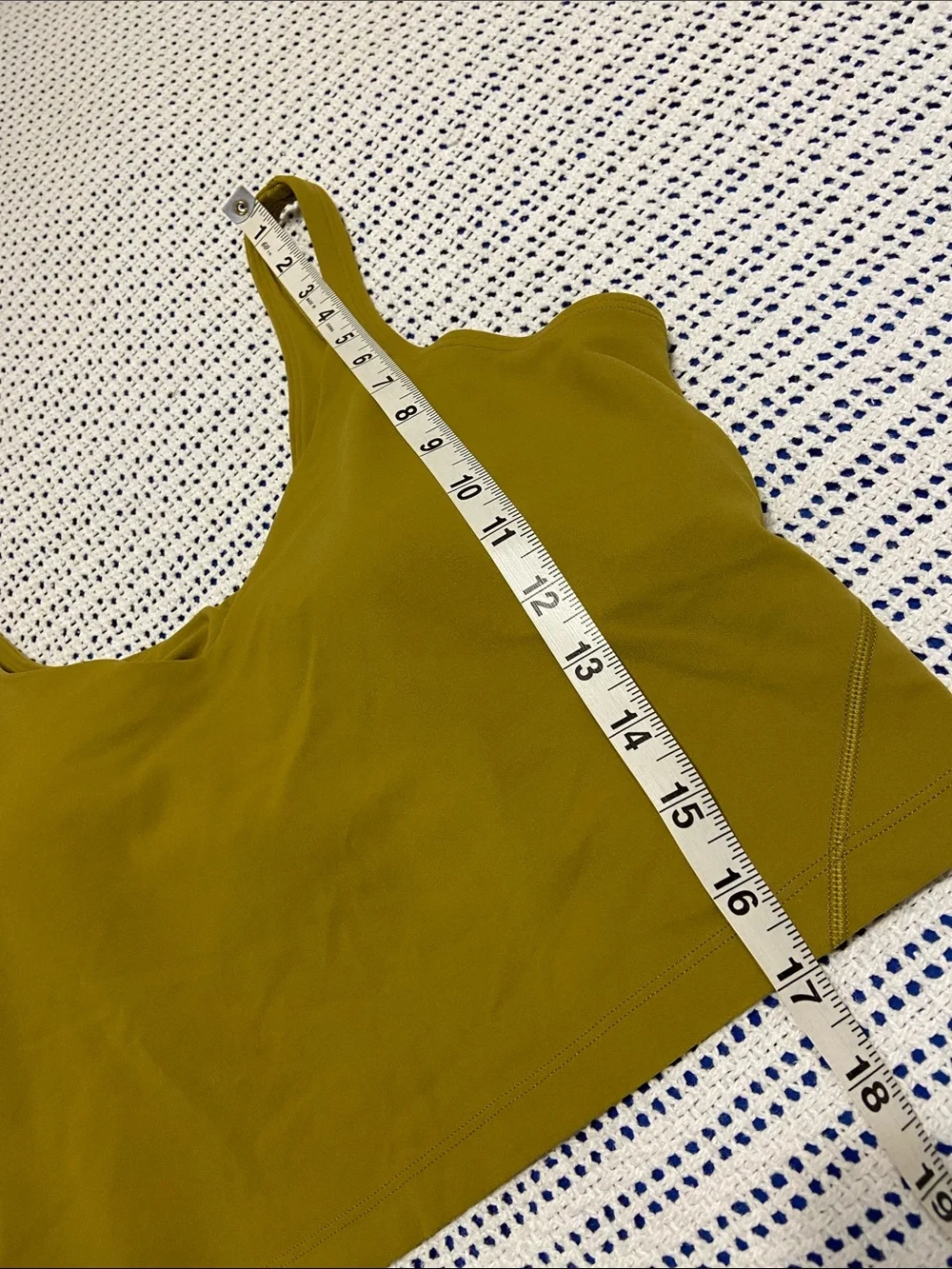 Lululemon Align Crop Tank Top in Auric Gold padding